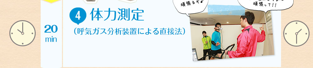 4.体力測定（呼気ガス分析装置による直接法）